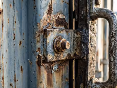 As-Is container condition, close-up
